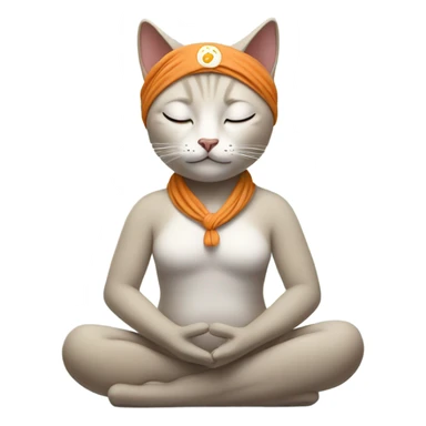 cat head yoga teacher sticker