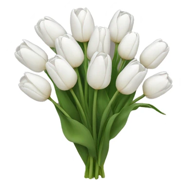 white tulip bouquet  sticker