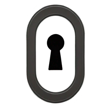 oval keyhole sticker