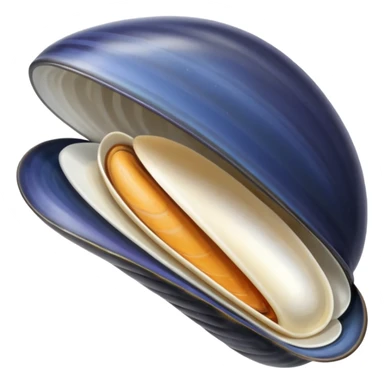 sticker of one open mussels sticker