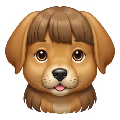 Dog having bangs sticker