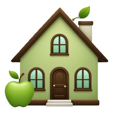 simple house icon on the Texas state silhouette, apple emoji style, no text sticker