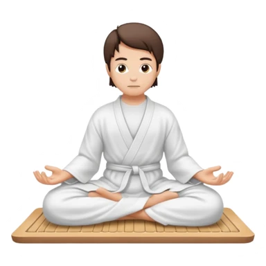 person in meditation pose on a stylized nail board sticker