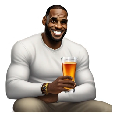 Lebron drinking henny pls  sticker