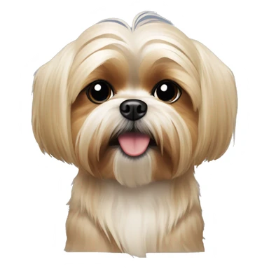 blonde shih tzu yorkie dog sticker