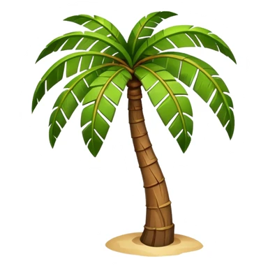 Palm Tree: flat body bend sticker