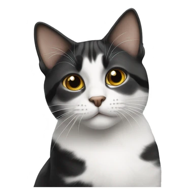 black and white tabby cat sticker