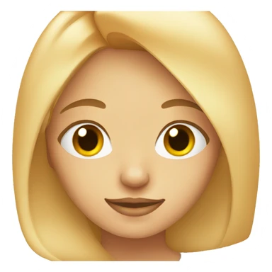 Blonde girl with an orange cat sticker