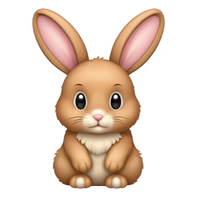 A fuzzy tan bunny  sticker