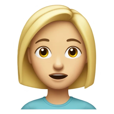 blonde confused girl sticker