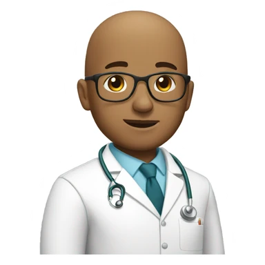 bald doctor sticker