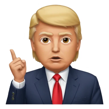 Donald Trump speaking at a rally sticker