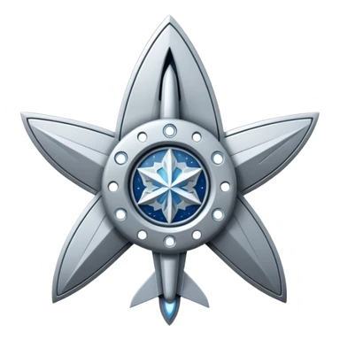 startrek space ship with a snowflake behind it sticker