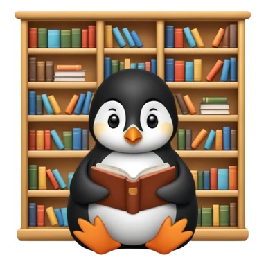 Penguin reading nook  sticker