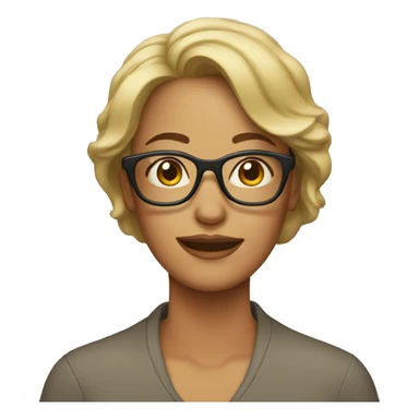 mother with glasses sticker