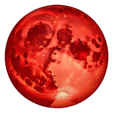 Blood moon in sky sticker