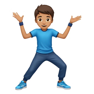 Boy doing tech dance  sticker
