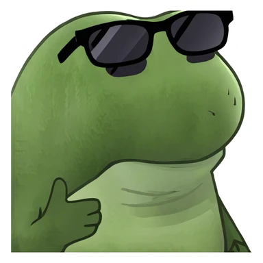 Fish with sun glasses sticker