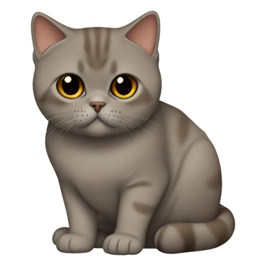 Brown british shorthair with Brown eyes sitting  sticker