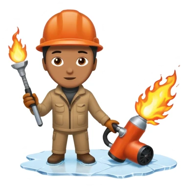 Sculptor blowtorch,Ice. sticker