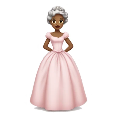 vintage princess with pale pink dress sticker