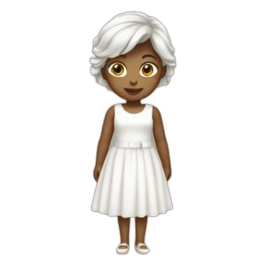 white dress girl sticker