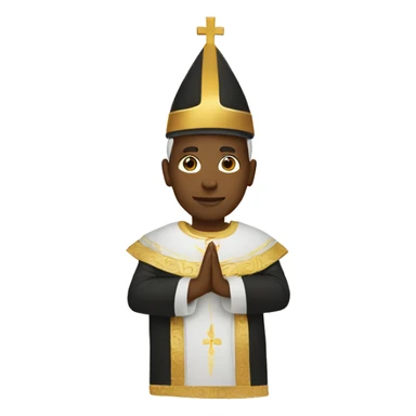 cura tunica negra religión sticker