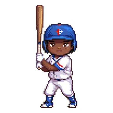 Cuban boy playing baseball sticker