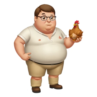 can you do  Peter Griffin stand and eat chicken thighs sticker