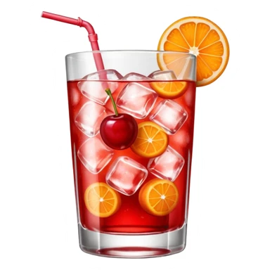 Shirley temple soda on a glass with ice sticker
