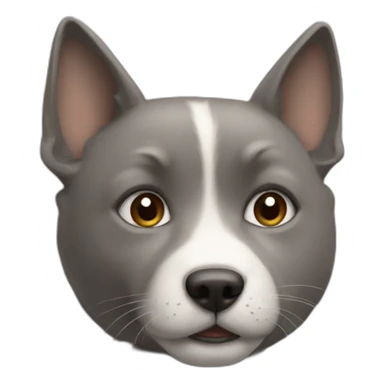 Un chat su un chien sticker