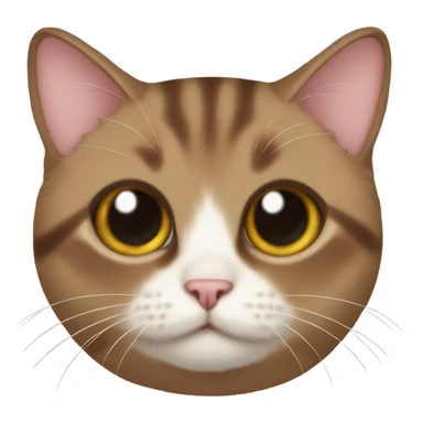 Brown munchkin cat standing one-eyed sticker