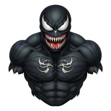 Venom head rear view, visible neck and shoulders sticker