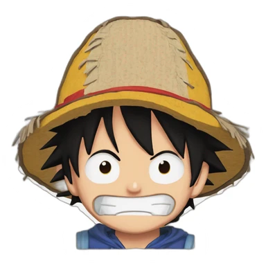 Luffy sur un tapis de tri de déchets sticker
