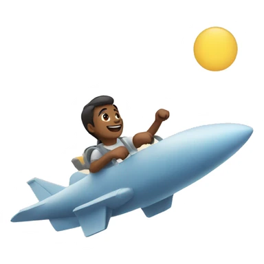 Man Flying in sky sticker