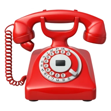 telephone red sticker