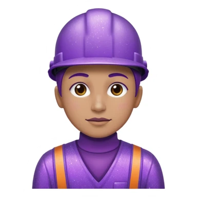 industrial worker wearing glitter purple glittery clothes sticker