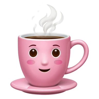 pink coffee cup  sticker
