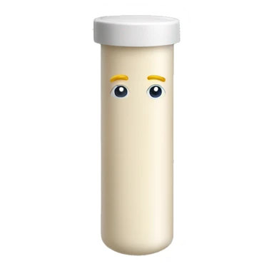 Cream in a plastic tube container  sticker