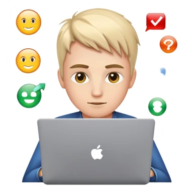 cool developer with laptop and code symbols sticker