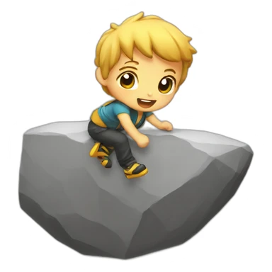 indoor bouldering chibi sticker