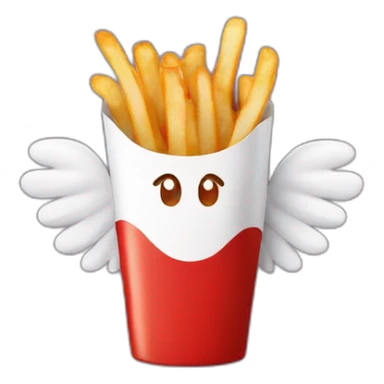 angel french fry with sriracha sticker