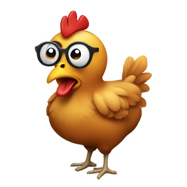 Chicken smoking  sticker