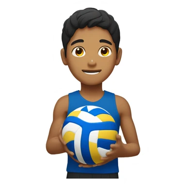 Filipino boy with volleyball  sticker