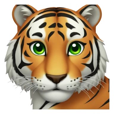Tiger with green eyes sticker