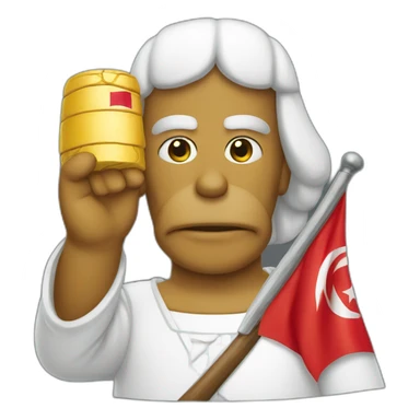 Homer with tunisian flag sticker