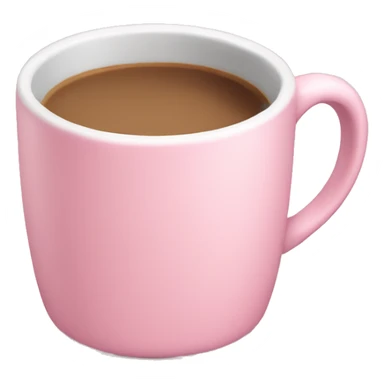 pastel pink coffee cup sticker