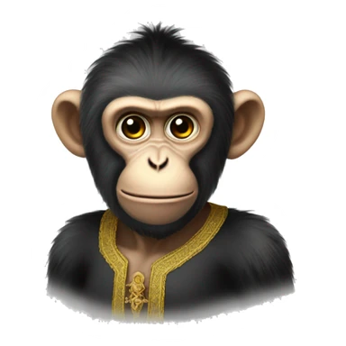 Ukrainian-Monkey. crested head, long whiskers  sticker