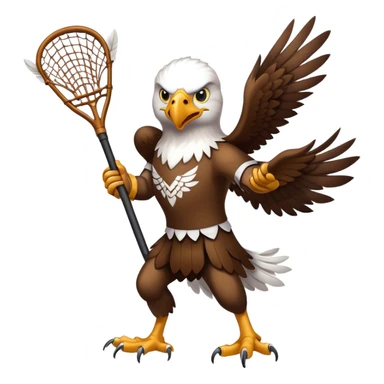 eagle playing lacrosse sticker