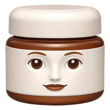 Facial care white and brown jars sticker